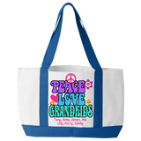 Peace Love & Grandkids - Tote Bags Personalized