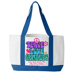 Peace Love & Grandkids - Tote Bags Personalized