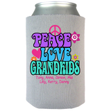 Peace Love & Grandkids - Koozie Personalized