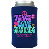 Peace Love & Grandkids - Koozie Personalized