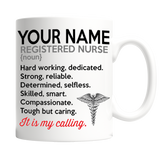 Registered Nurse It's my calling - Mug- Personalized