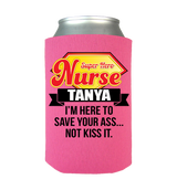 Funny Super Hero Personalized Koozie/Can Wraps