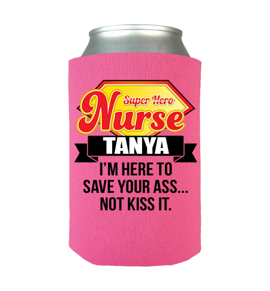Funny Super Hero Personalized Koozie/Can Wraps