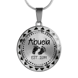 Abuela Necklace 2019 - Baby Announcement Gift