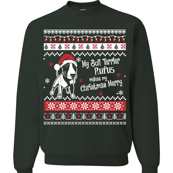 Bull Terrier - Ugly Christmas Sweatshirt Personalized