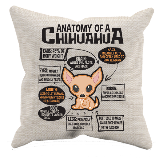Anatomy of a Chihuahua - Pillow Case
