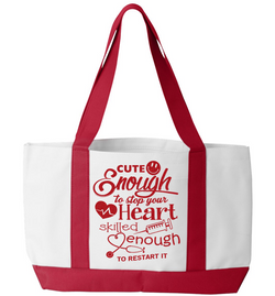 Funny Nurse Tote Bag - Cute Enough