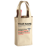 Registered Nurse - Soft Enough - Personalized Wine Bag